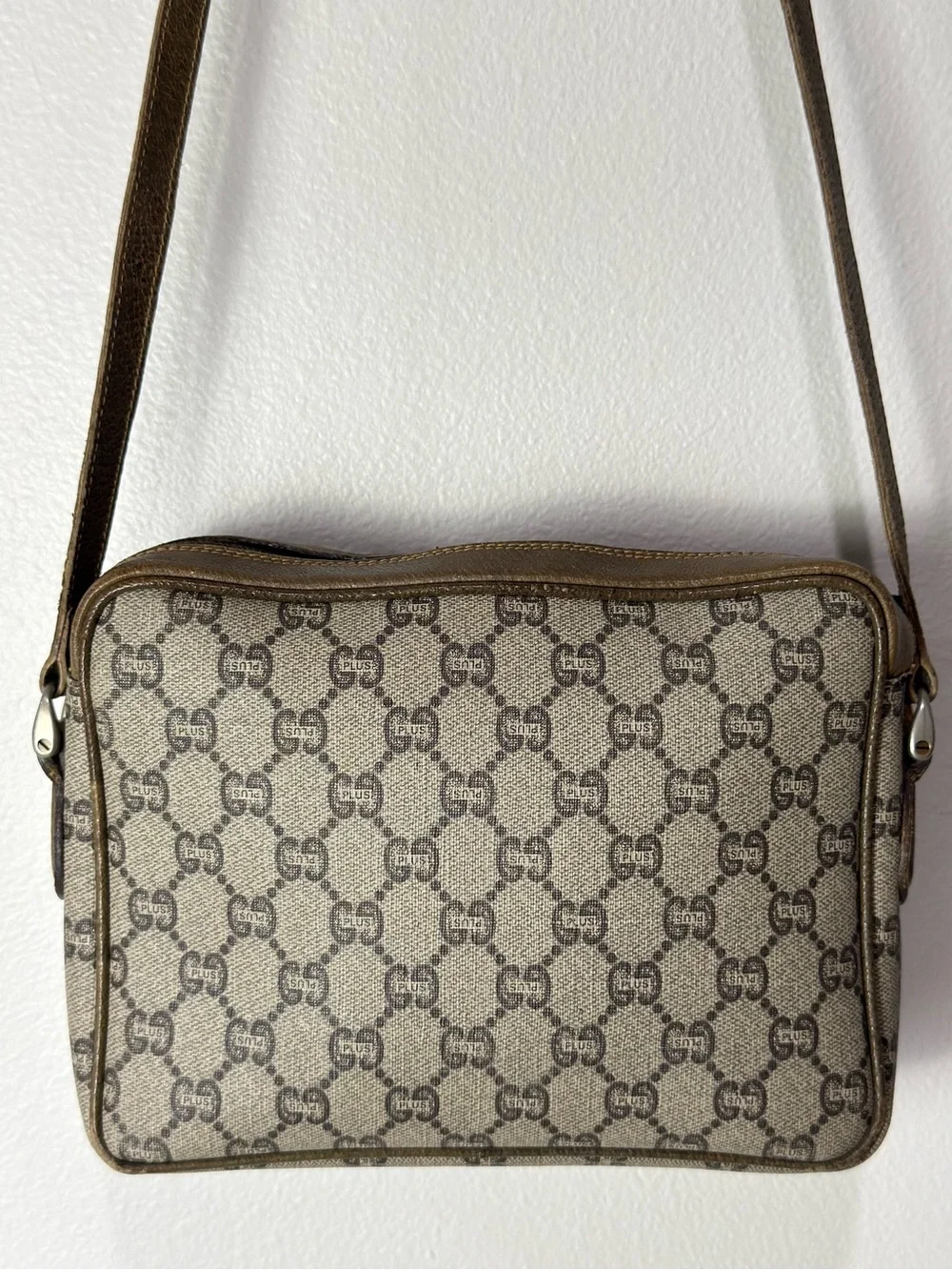 Vintage Gucci Plus GG Monogram Crossbody Bag